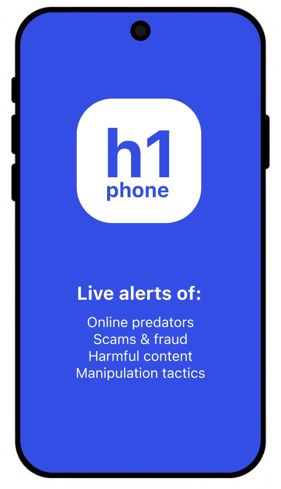 h1 phone – Live alerts for grooming, scams, social media harm, and more